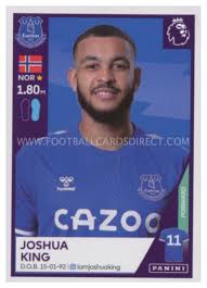 Joshua king, 29, from norway watford fc, since 2021 second striker market value: 016 Joshua King Everton Panini Premier League 2021 Updates Football Cards Direct