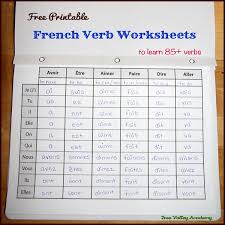 french verb worksheets