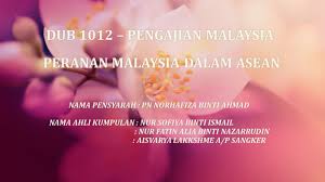 Pengajian malaysia bab 5 ( peranan asean,oic. Profile Peranan Malaysia Dalam Asean