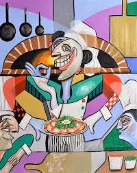 The Personal Size Gourmet Pizza By Anthony Falbo Pizza Art Gourmet Pizza Food Print