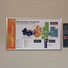 Methodist Healthcare San Antonio Texas Interior Graphics Visitor Campus Map Sign Campus Map Experiential Graphic Design Methodist