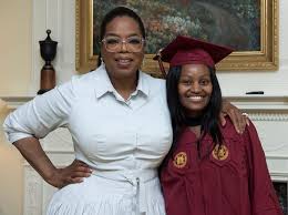 Having being conceived out of the wedlock, oprah was brought up by her maternal grandparents hattie mae oprah was named 'orpah' but she was called oprah due to her birth certificate mistake. Elon University Today At Elon Oprah Winfrey Visits Elon To Celebrate Graduation Of One Of Her Daughter Girls