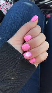 Valentine S Day Nails February Nails Ideas Pink Nails With Heart Design Nail Designs Valentines Valentine Nails Pink February Nails