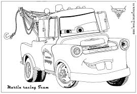 Martin Racing Team Grande Image Dessin A Colorier Coloriage Cars Dessin