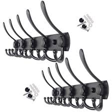 Typically, wall hooks hang up your outerwear and keep bulky coats and jackets neatly. Review For Webi Coat Rack Wall Mounted 5 Tri Hooks For Hanging Hook Rack Hook Rail Coat Hanger Wall Mount For Jacket Clothes Hats Towel Black 2 Packs