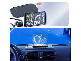 lescars obd display head up display hud 55c fur obd2 anschluss tachoanzeige auf windschutzscheibe