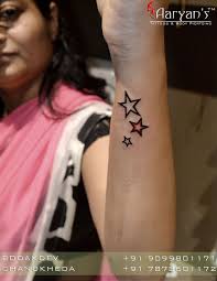 Stars Small Beautifully Placed Tattoo Black Star Tattoos With Star Tattoo On Wrist Wrist Tattoos For Women Star Tattoos