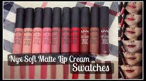 Nyx professional makeup soft matte lip cream straddles the line between lipstick and gloss!. Nyx Soft Matte Lip Cream Swatches For Asian Skin Tone Youtube