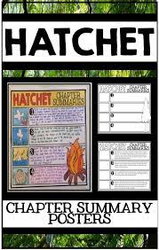 Hatchet By Gary Paulsen Novel Study Unit Chapter Summary Posters Hatchet Novel Study Hatchet Novel Novel Studies
