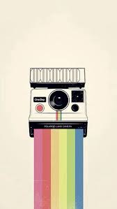 Polaroid Camera Colorful Rainbow Illustration Iphone 5s Wallpaper Hipster Wallpaper Rainbow Wallpaper Iphone Wallpaper