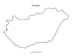 Find the outline map of hungary displaying the major boundaries. This Printable Outline Map Of Hungary Is Useful For School Assignments Travel Planning And More Free To Downloa Printable Maps Map Outline Constellation Map