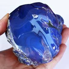 Natural Polished Mexican Blue Amber 74 X 68 X 54mm 151 6gm Goruntuler Ile Kiymetli Taslar Sifali Taslar