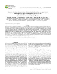 Pdf Physico Chemical Characteristics Of Oils Extracted From Three Compartments Of The Olive Fruit Pulp Endocarp And Seed Of Variety Chemlal Cultivated In Kabylia Algeria Wfl Publisher Science And Technology