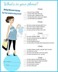 Baby Shower Game Whats In Your Phone Blue Color Baby Shower Games Baby Shower Fun Baby Shower Planning