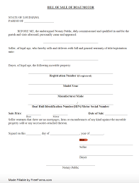 The state law allows the transfer of property through 'affidavit of small succession' to save the heirs from probate process.if a person dies without making a will and the value of the property is equal to or less than $75,000, louisiana small estate affidavit can be filed. Free Louisiana Boat Vessel Bill Of Sale Form Pdf
