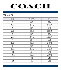 45 Expository Coach Womens Shoes Size Chart