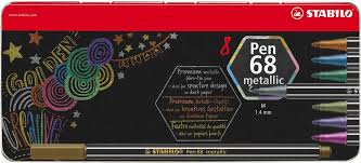 Bol Com Stabilo Pen 68 Metallic Metalen Etui 8 Stuks