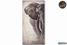 تابلوه مميز للفيل هاند ميد سفير ارت للديكور hand painted wall art hand painted walls wall art painting