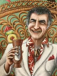 11"x17" PAPER PRINT "portrait of a Khan Man" Mr Roarke Tattoo Fantasy  Island Tiki Bob Mug Peacock Chair Pufferfish Ukulele Tropical Tiki Art