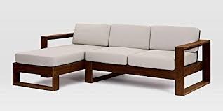 Sheesham wood orca three seater sofa we love the white upholstery being teamed up with the wooden frame in this sofa by fab india. Pin On Mebel