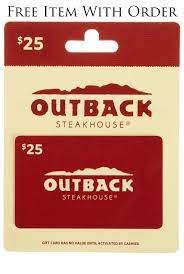 Browse our selection of cash back and discounted outback steakhouse gift cards, and join millions of members who save with raise. Outback Steakhouse Gift Card 25 Store Gift Cards Gift Card Gifts