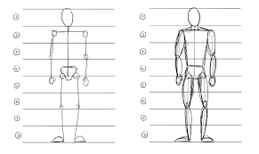 Instructions For Drawing The Human Form In Proportion Human Figure Drawing Stick Figure Drawing Human Drawing