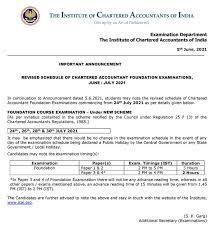 A new page will open containing input fields. Icai Ca Foundation Exam Postponed Due To Covid 19 Ca Inter Exam Schedule Released