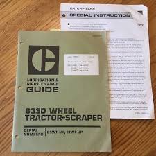 Cat Caterpillar 633d Lube Maintenance Manual Guide Book