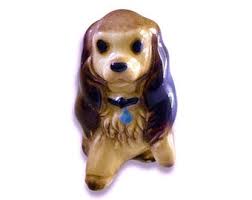 RARE Hagen Renaker All Black Cocker Spaniel Dog Figurine No Newspaper  Figurine