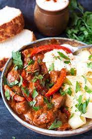 Slow Cooked Hungarian Beef Goulash Nicky S Kitchen Sanctuary Beef Goulash Goulash Recipes Diced Beef Recipes