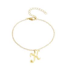 Alphabet) erleichtert das buchstabieren von wörtern (speziell eigennamen . Initial K Name Bracelet English Alphabet Letter Text Character Chain Bracelets Gift For Friends Link Chain Bracelet Alloy Metel Bracelet For Women Gold Silver Rose Gold Aliexpress Jewelry Accessories