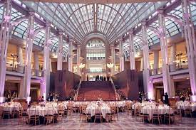 Modern Purple Wedding In Washington Dc At Reagan Building Washington Dc Weddings Maryland Weddings Cheap Wedding Venues Modern Wedding Reception Dc Weddings