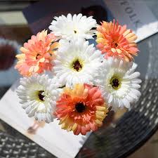Check out this colorful gerbera daisy and sunflower bridal bouquet and see more inspirational photos on theknot.com. 2021 Bunch Nordic Decorative Flowers Artificial Flowers Gerbera Wedding Bouquets Gerbera Daisy Flower Arrangement For Wedding From Fang0607 3 01 Dhgate Com