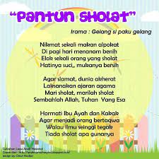 Pantun Sholat Original Song Gelang Si Paku Gelang Pendidikan Teks Lucu Belajar