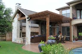 Outdoor patios with fireplaces pictures. Outdoor Living Project Patio Cover With Fireplace Pergola And Outdoor Kitchen Klassisch Patio Houston Von Tradition Outdoor Living Houzz
