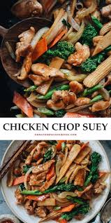 Tender Juicy Chicken Bites With Crunchy Veggies In A Rich Sauce For A Classic Chinese Takeout Style Chicken Chop Suey No One C Chop Suey Dinner Recipes Recipes