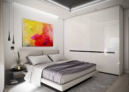 Small Apartment Design For Couples With White Color Scheme Ideas Roohome White is a common color for a bedroom even for condominiums.