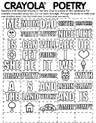 The make your own zone printable coloring design. Crayola Poetry Coloring Page Crayola Com