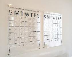 Acrylic Calendar Dry Erase Board Family Wall Command Center Etsy In 2020 Office Decor Professional Dry Erase Calendar Wall Calendar