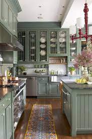 These Gorgeous Green Kitchens Will Make You Feel Alive Green Kitchen Designs Green Kitchen Walls Kitchen Decor Inspiration