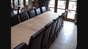 Stylish dining set featuring a large rounded table and 12 chairs. Large Dining Table Seats 10 12 14 16 People Huge Big Tables