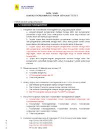 Itulah yang dapat kami bagikan terkait contoh soal k3 listrik beserta jawabannya. Soal Soal Pengawas K3 Multiple Choise