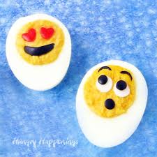 Place 12 large eggs in a wide pot; Deviled Egg Emoji Smiley Face Emoji Eggs Heart Emoji Eggs More