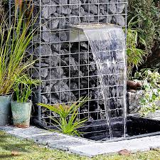 Lame D Eau Inox Avec Led 90cm Niagara 90 Led Wall Jardin Moderne Fontaine De Jardin Moderne Cascade De Jardin