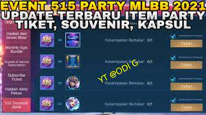 Bug juara/rank 1 di event 515 anwar (@mth.sg_youtube) has created a short video on tiktok with music stay with me. Update Terbaru Event 515 Party Mlbb 2021 Dan Cara Pakai 3 Item Party Tiket Souvenir Kapsulçš„youtubeè§†é¢'æ•ˆæžœåˆ†æžæŠ¥å'Š Noxinfluencer