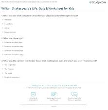 William Shakespeare A Life Of Drama Worksheet Answers Nidecmege