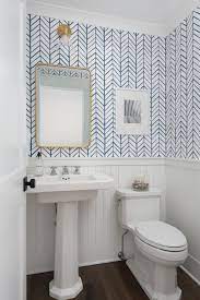Our range of watercolor wallpapers & murals create a relaxing mood, perfect for the bedroom. 75 Beautiful Wallpaper Powder Room Pictures Ideas July 2021 Houzz