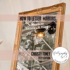 How to Letter Mirrors  Mirror Lettering  Mirror Seating Chart DIY - Etsy