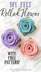Rose bud center is now complete. How To Make Felt Flowers Diy With Free Printable Pattern
