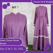 Dalam pandangan umum, warna ungu sering dikaitkan dengan royalti, kemuliaan, kemewahan, kekuatan, dan ambisi. Baju Gamis Wanita Terbaru Murah Baju Gamis Toyobo Premium Renda Bawah Ori Warna Dusty Ungu Gamis Toyobo Renda Tangan Jumbo Dress Toyobo Original Busui Syar I Gamis Katun Polos